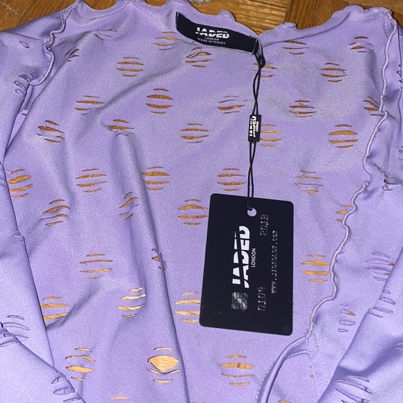 Jaded London beautiful purple lilac hole style bodysuit - Picture 2 of 2